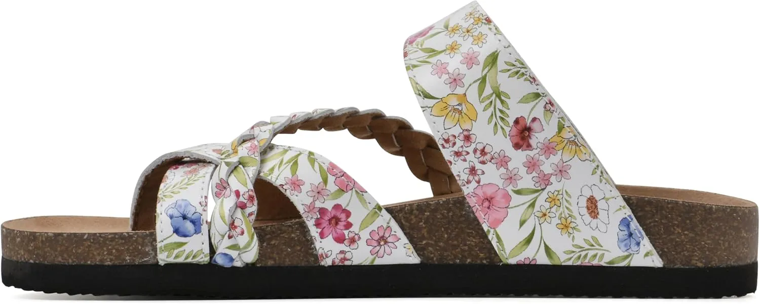 WHITE MOUNTAIN Women's Hazy Braided Signature Comfort-Molded Footbed Sandal