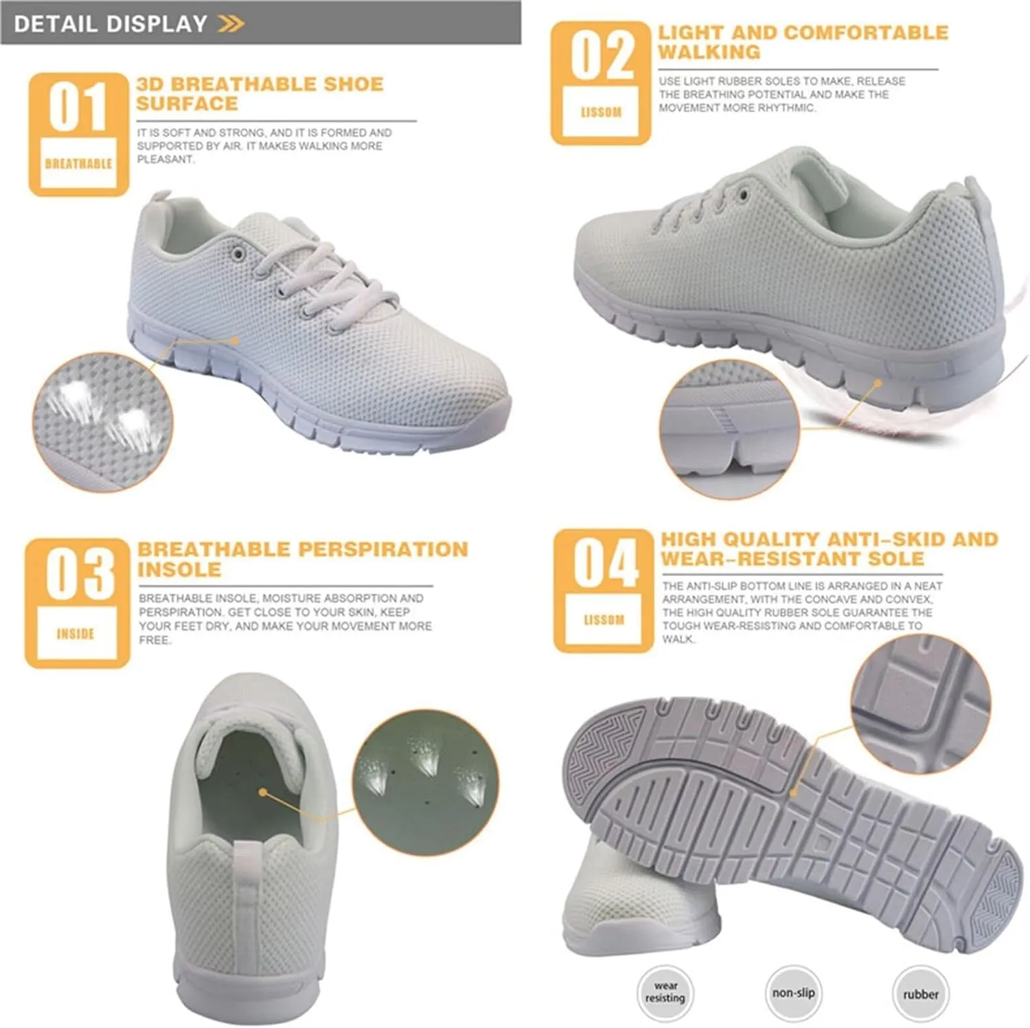 Women Fashion Sneaker Lace-Up Jogger Running Shoe Casual Walking Sneaker