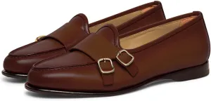 Women Round Toe Slip On Loafer Flats Monk Strap Casual Comfy 1 inch Flat Heel Dress Loafers Patent Buckle Strap Penny Loafers Office Ladies Walking Drive Loafers Retro 4-11 M US