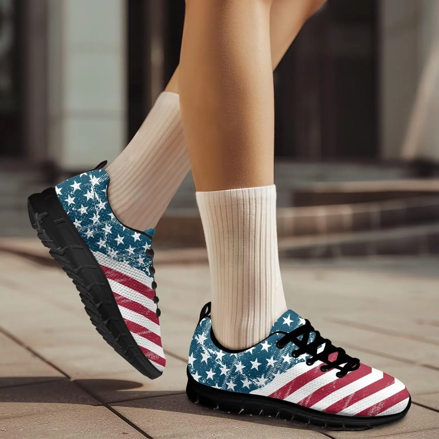 Women Trainers Sports Running Shoes Causal Travel Walking Flat Shoe Lace-up Breathable for Lady Teenager Girls