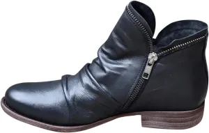 Women's Ankle Boots Booties, Boots for Women Ankle Leather Casual Low Heel Side Zipper Short Booties Walking Shoes