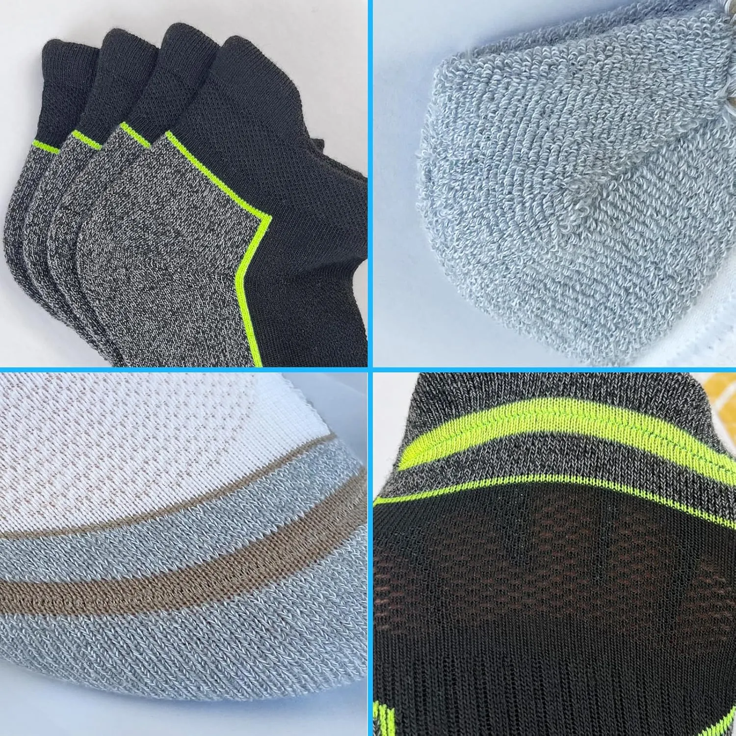 Womens Ankle Comfort Cushioned Anti-blister Wicking Athletic Running Socks 5 Pairs
