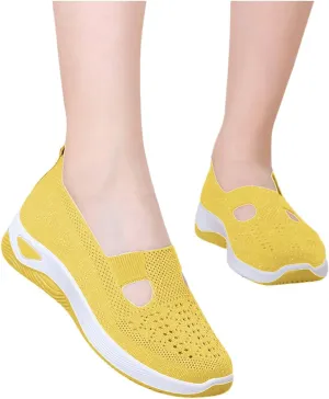 Women'S Breathable Soft Shoes Hands Free Slip On Arch Support Sneakers Walking Foam Go Running Shoes