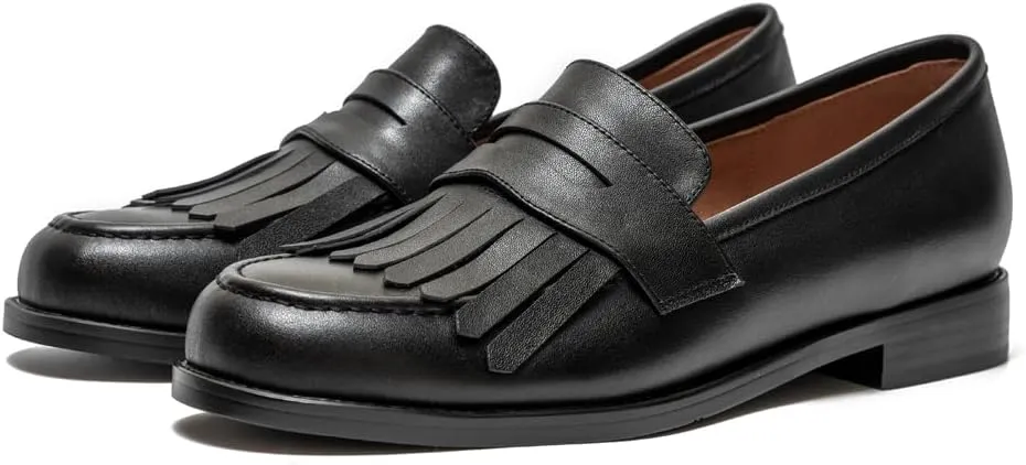 Women's Classic Flat Leather Tassel Loafer