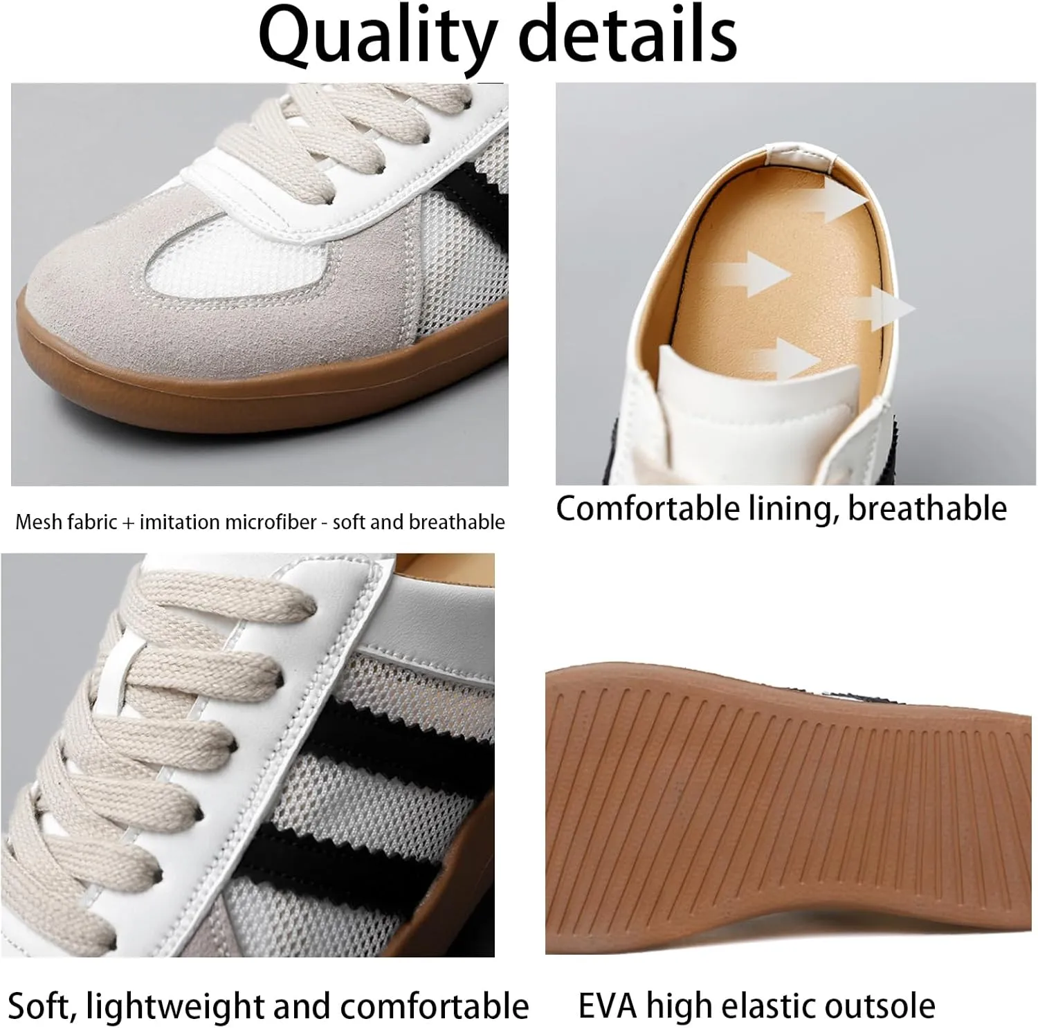 Women’s Fashion Mesh Walking Shoes Breathable Contrast Lace-Up or Slip-On Sneakers, Comfortable Backless Casual Sports Shoes with Round Toe for Everyday Wear