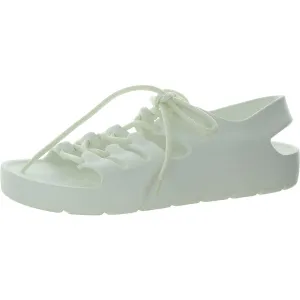 Womens Flat Ankle Strap Lace-Up