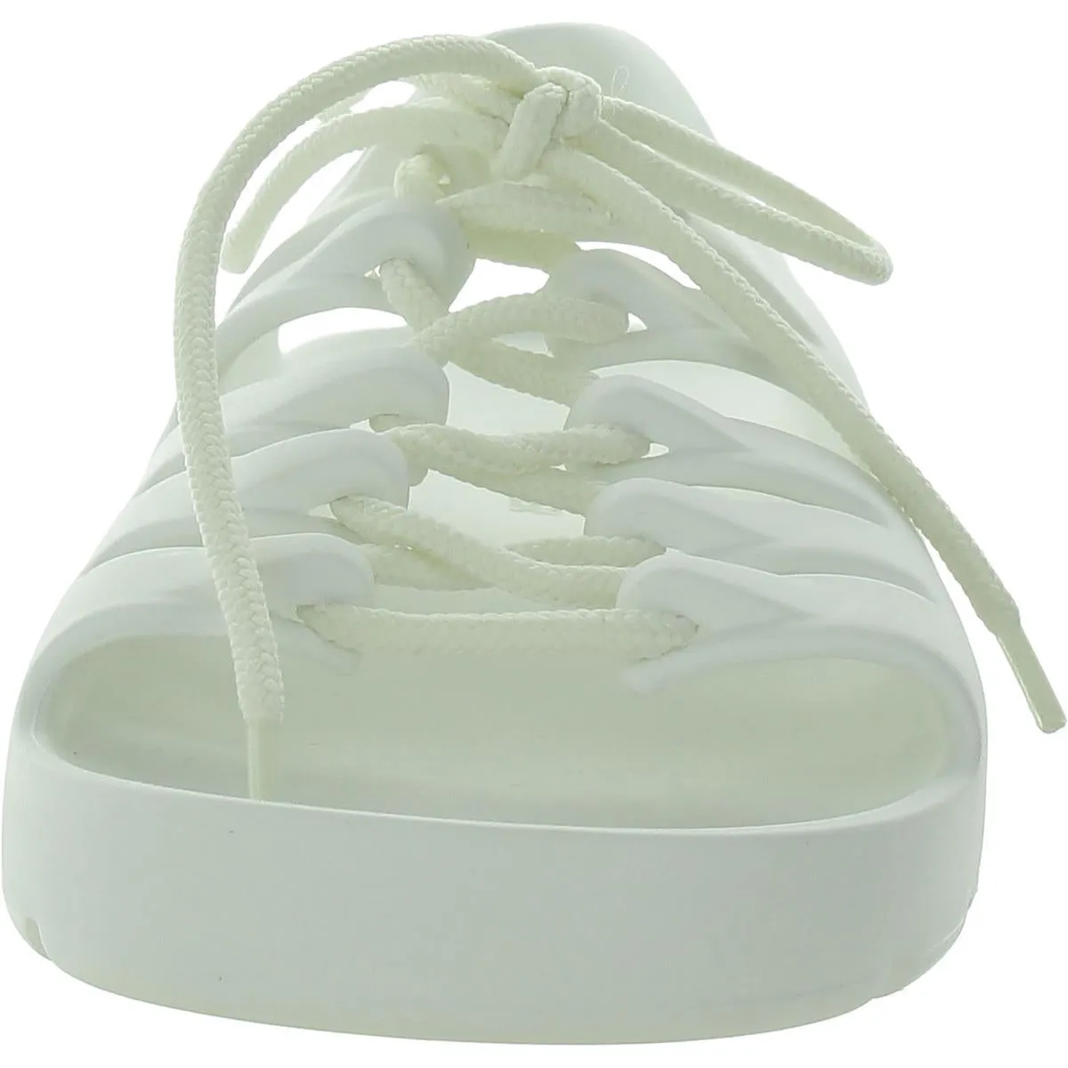 Womens Flat Ankle Strap Lace-Up