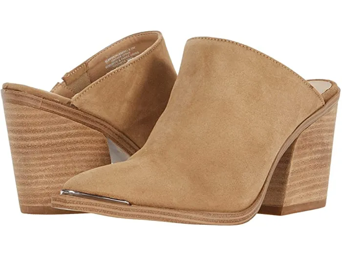 Women's Instant Madden Friendly Western On TAN SUEDE Pointed Alanna Steve Slip Pumps Toe Mule