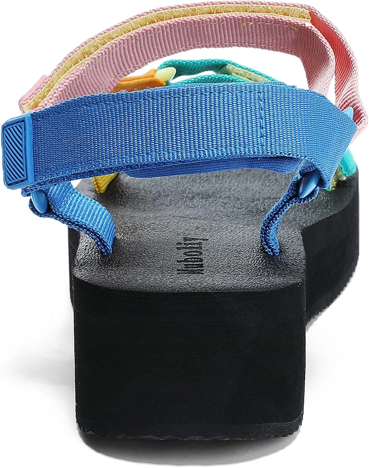 Women's Platform Sandals Casual Wedge Adjustable Velcro Arch Support Yoga Mat Heeled Flatform Sandals Shoes