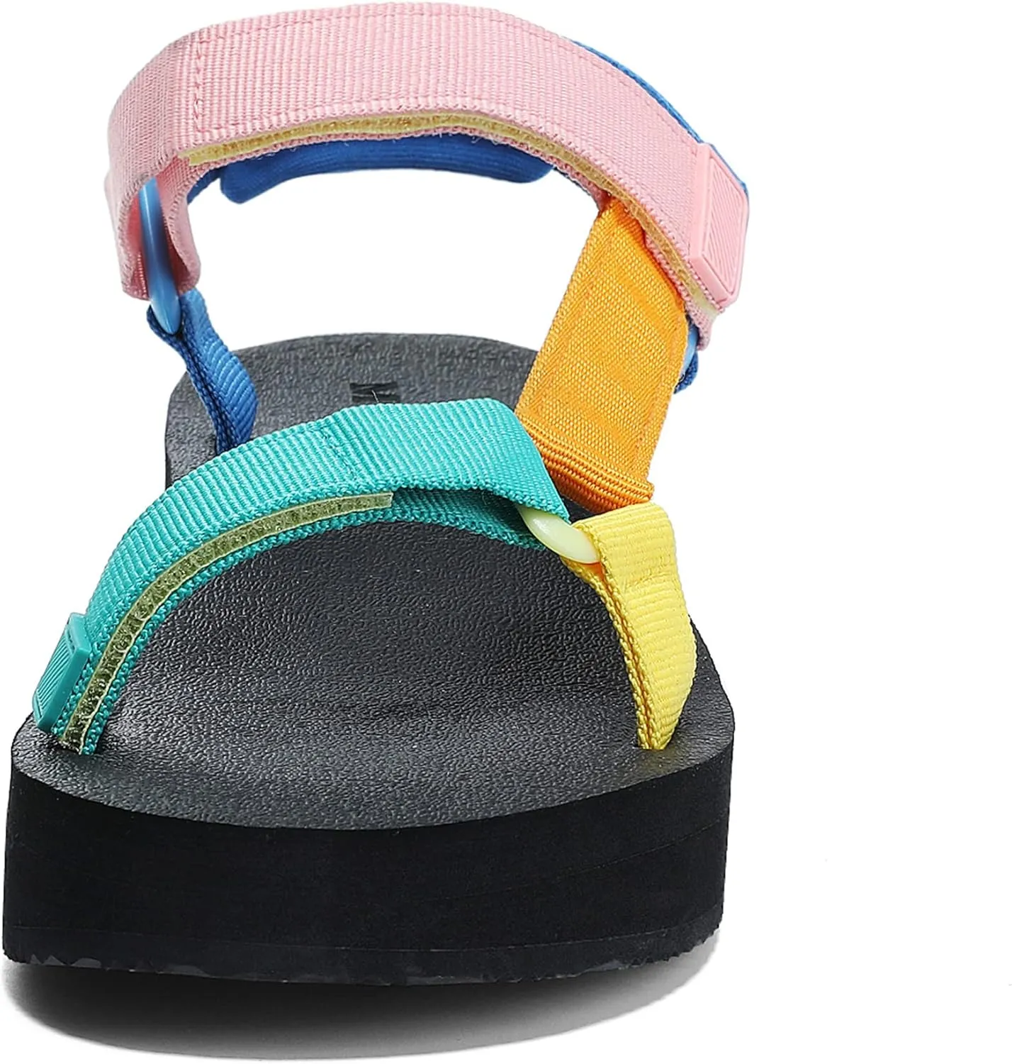 Women's Platform Sandals Casual Wedge Adjustable Velcro Arch Support Yoga Mat Heeled Flatform Sandals Shoes