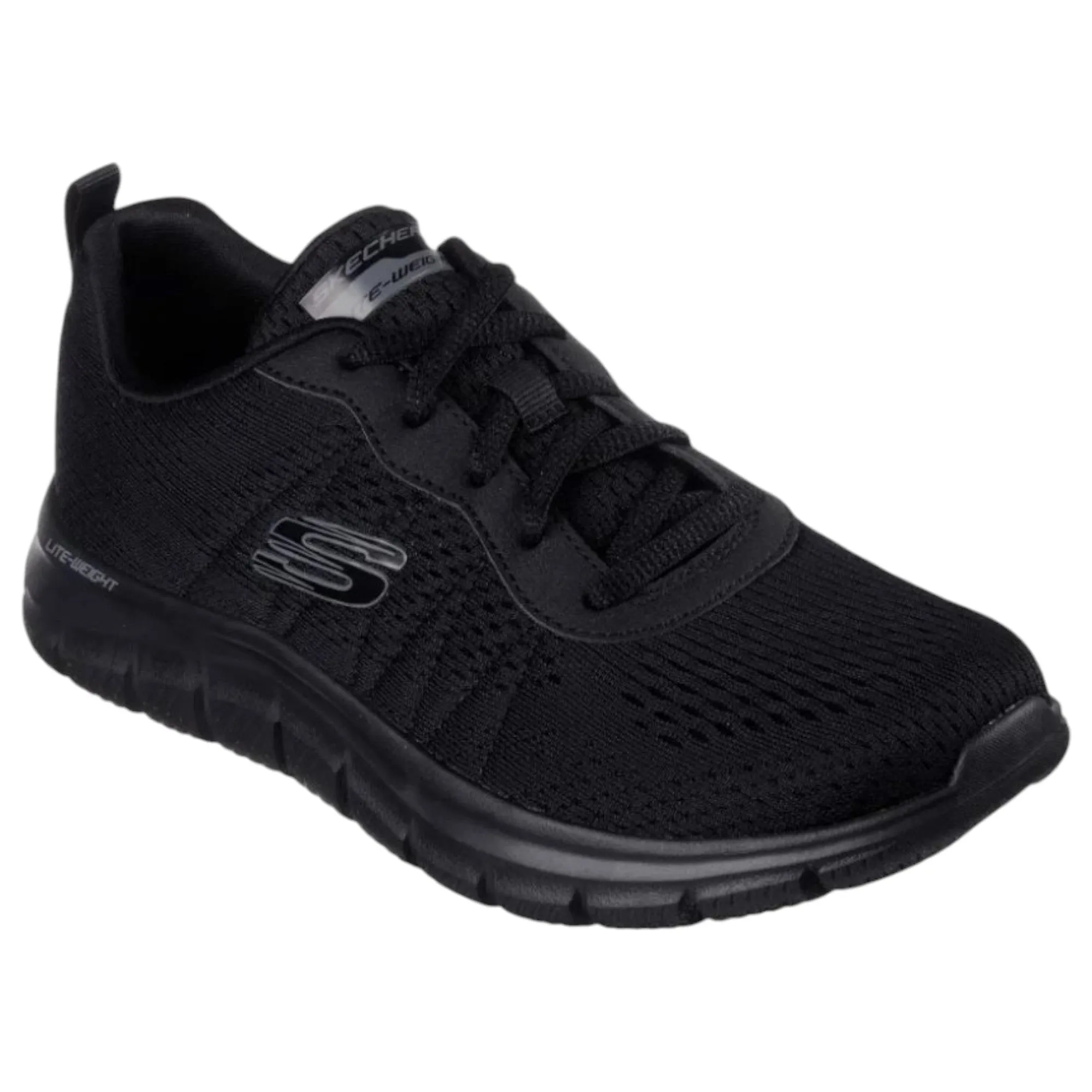 Womens Skechers Track New Staple Shoes Black