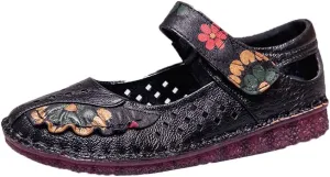 Women's Soft Bottom Flat Ankle Strap Shallow Fashion Sandals Hollow Dance Shoes