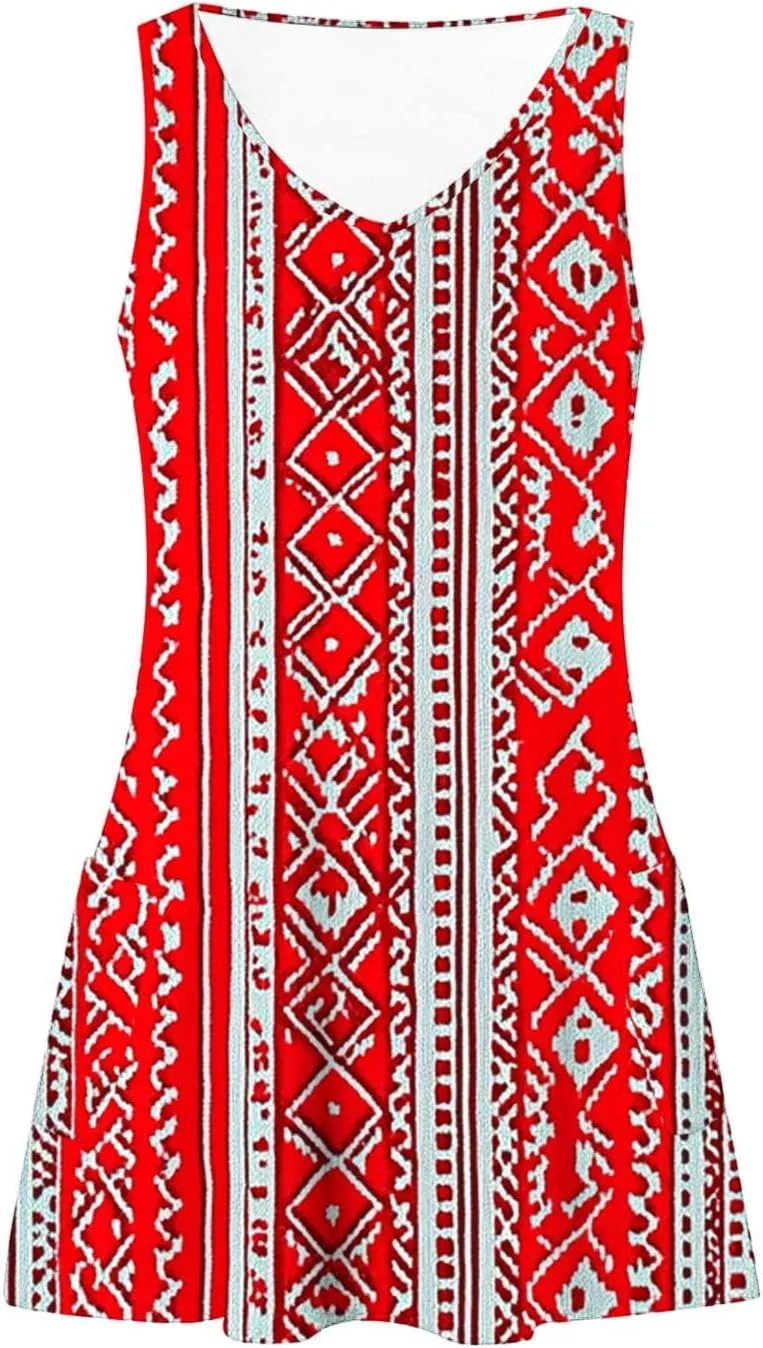 Womens Summer Dresses Strap Sleeveless Casual Sundress Floral Vintage Printed Maxi Dresses Beach Vacation Clothes