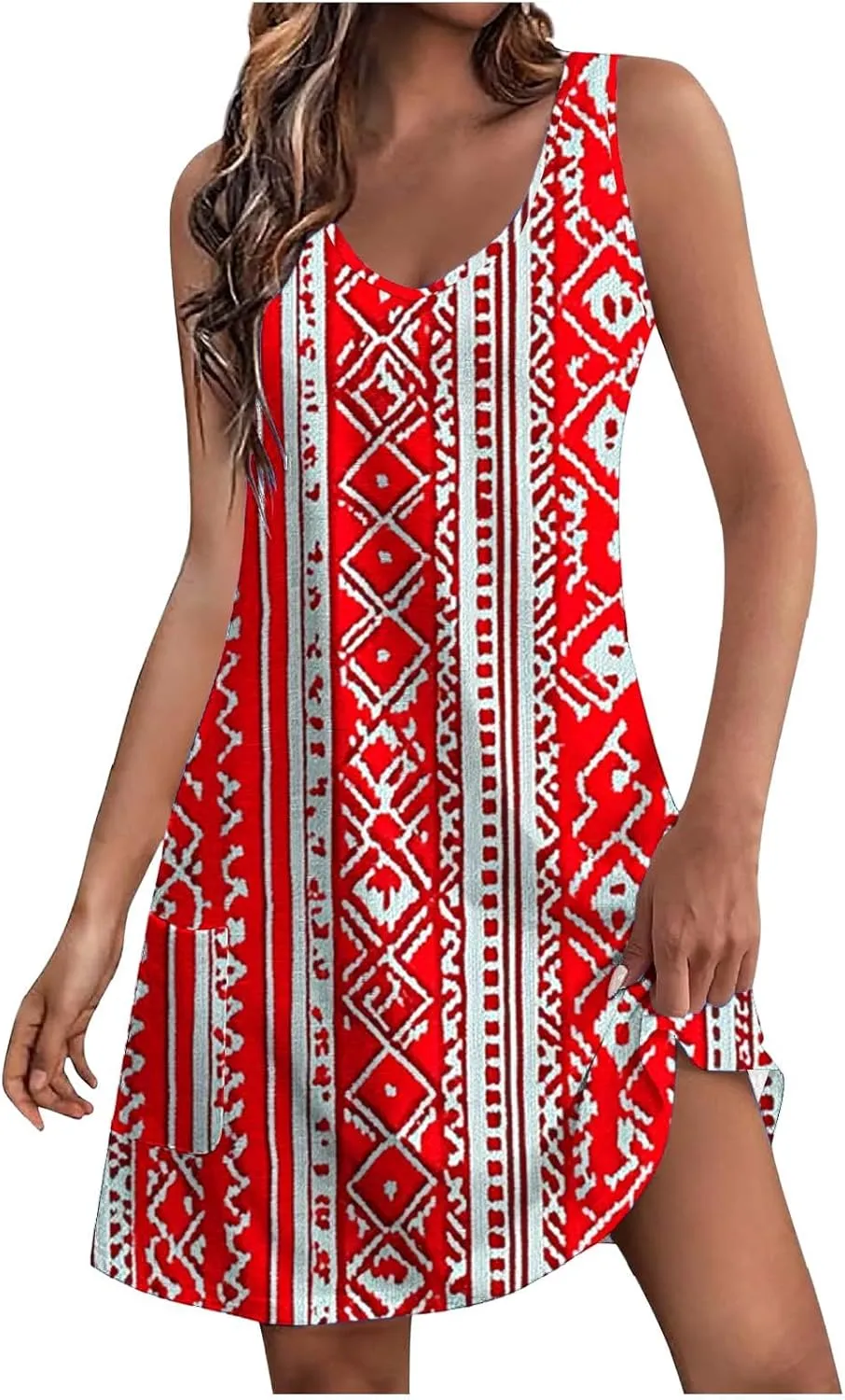 Womens Summer Dresses Strap Sleeveless Casual Sundress Floral Vintage Printed Maxi Dresses Beach Vacation Clothes