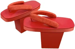 Wooden Clogs for Women Geta Sandals Japanese Flip Flops Ninja Shoes Men Cosplay Tabi Mules Slip on Platform Slippers for Teen Girls - Kawaii Comfortable Walking Standing All Day Geisha Costume