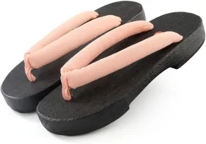 Wooden Clogs for Women Geta Sandals Japanese Flip Flops Ninja Shoes Men Tabi Mules Slip on Platform Slippers for Teen Girls - Cosplay Kawaii Comfortable Walking Standing All Day Geisha Costume