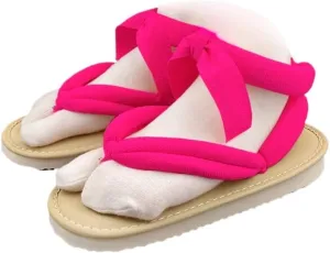 Wooden Clogs for Women Geta Sandals Ninja Shoes Men Japanese Flip Flops Tabi Mules Slip on Platform Slippers for Teen Girls Comfortable Walking - Kawaii Standing All Day Geisha Costume Cosplay