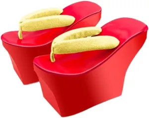 Wooden Clogs for Women Geta Sandals Ninja Shoes Men Japanese Flip Flops Tabi Mules Slip on Platform Slippers for Teen Girls Geisha Costume - Cosplay Kawaii Comfortable Walking Standing All Day