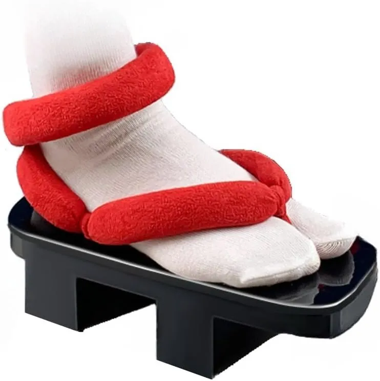Wooden Clogs for Women Geta Sandals Ninja Shoes Men Japanese Flip Flops Tabi Mules Slip on Platform Slippers for Teen Girls - Kawaii Comfortable Walking Standing All Day Geisha Costume Cosplay