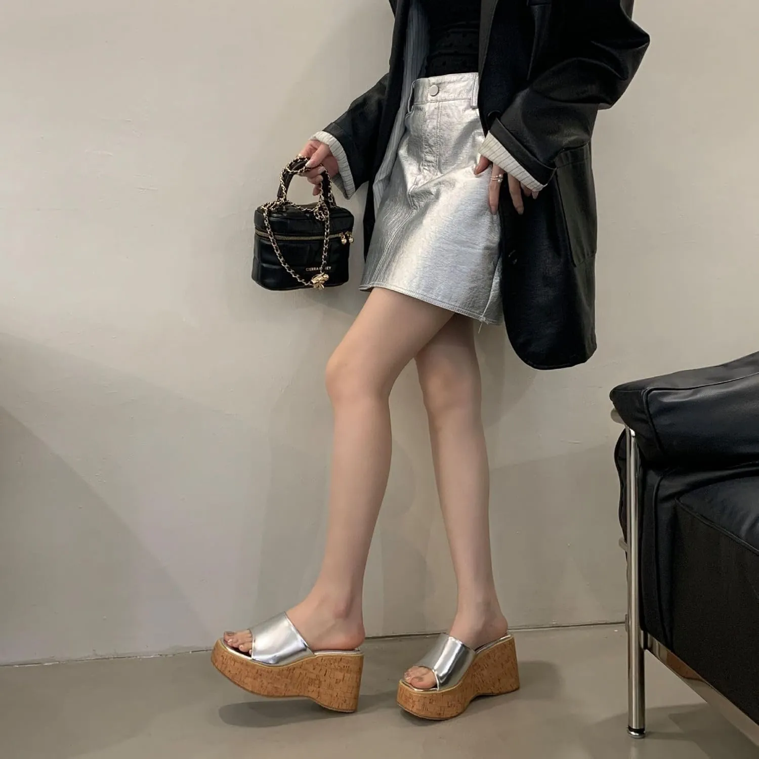 Wooden Clogs for Women Wedge Sandals Mules Slip on Platform Shoes Slippers for Teen Girls - Lightweight Running Kawaii Causal Comfortable Walking Beach Travel Birthday Gifts Trendy Standing All Day