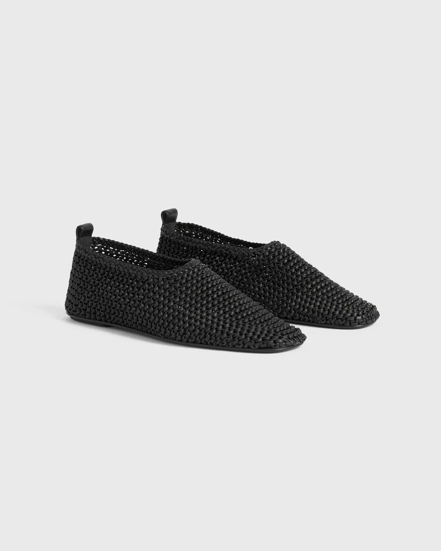 Woven Leather Ballerinas