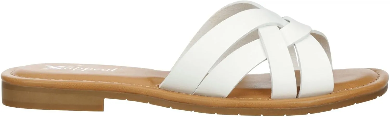 XAPPEAL Andie - Women's Strappy Slip-On H-Band Flat Slide Sandals