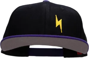 Yellow Lighting Bolt Patched Wool Blend Pro Style 2 Tone Snapback